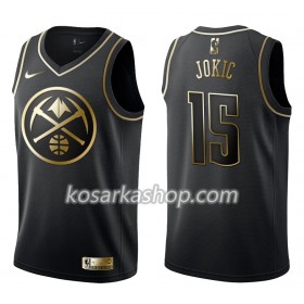 Dres Denver Nuggets Nikola Jokic 15 Nike Crna Golden Edition Swingman
